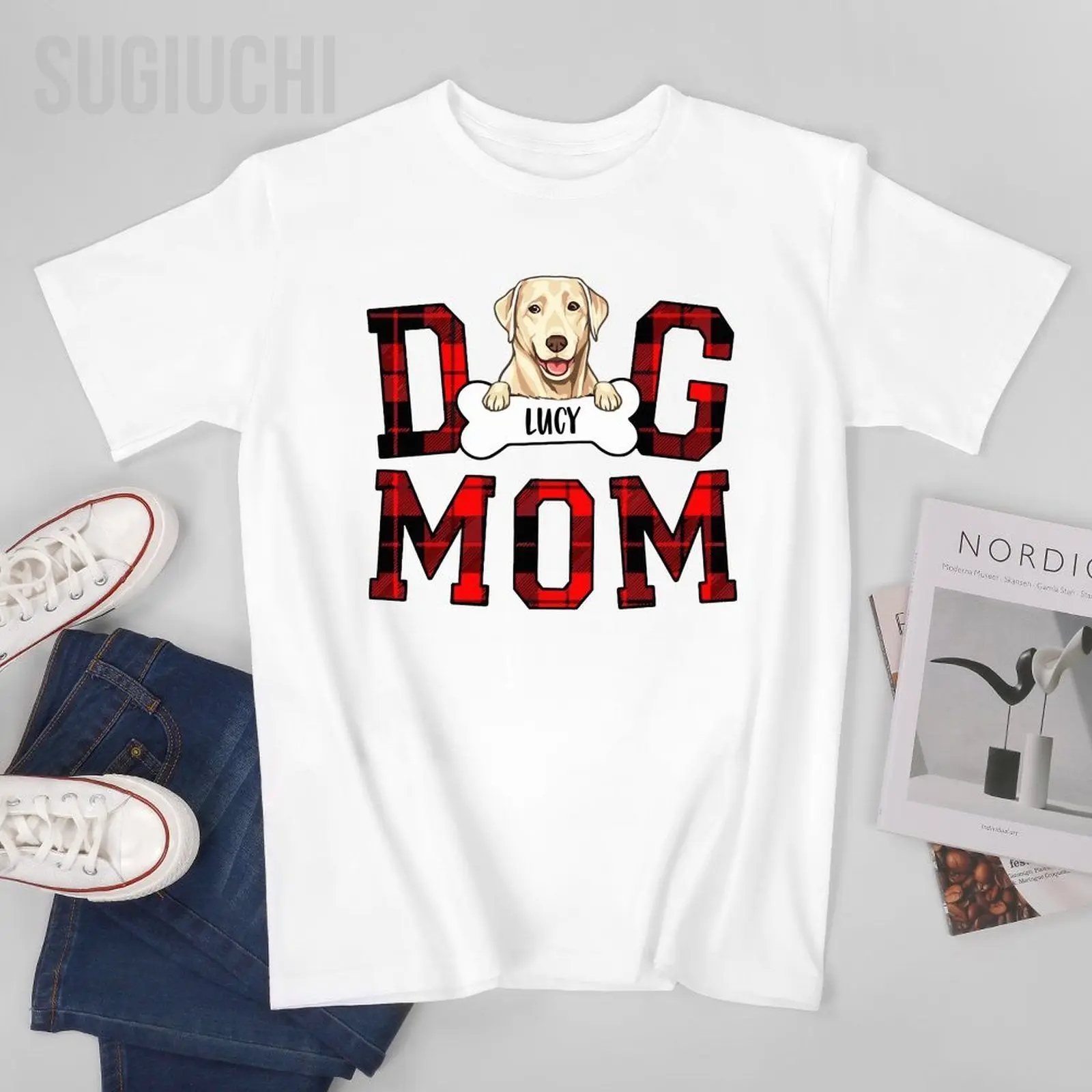 Men Labrador Retriever Mom Cute Gift Tshirt Tees O-neck T Shirts Women Boys 100% Cotton Short T-Shirt Unisex All Seasons