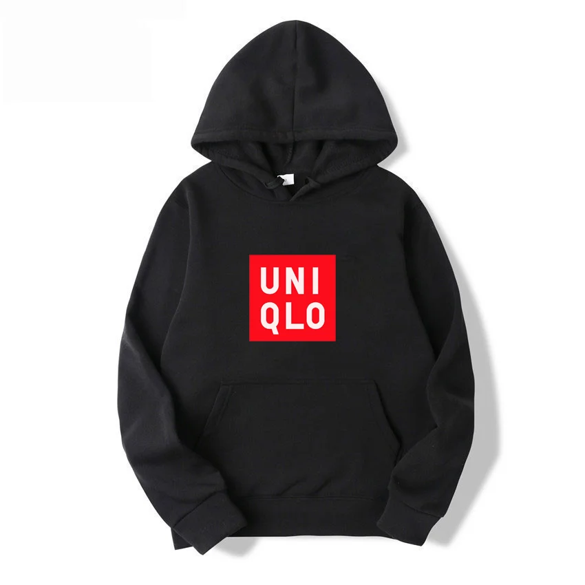 Sudadera Uniqlo de manga larga con bolsillos para hombre, sudadera informal de lana, estilo deportivo para exteriores, elegante, para mujer, otoño e invierno