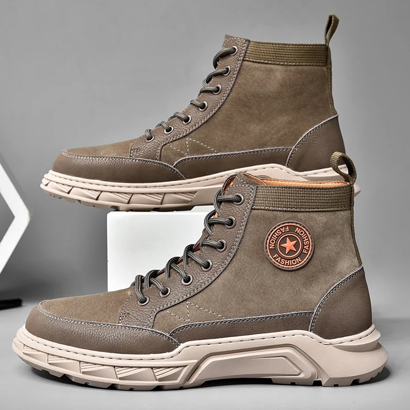 

New Men's Shoes: Chelsea Boots for Men, One-Click Slip-On Fashion Boots, Large-Size Reversible Leather Short Boots, Men's Genuin