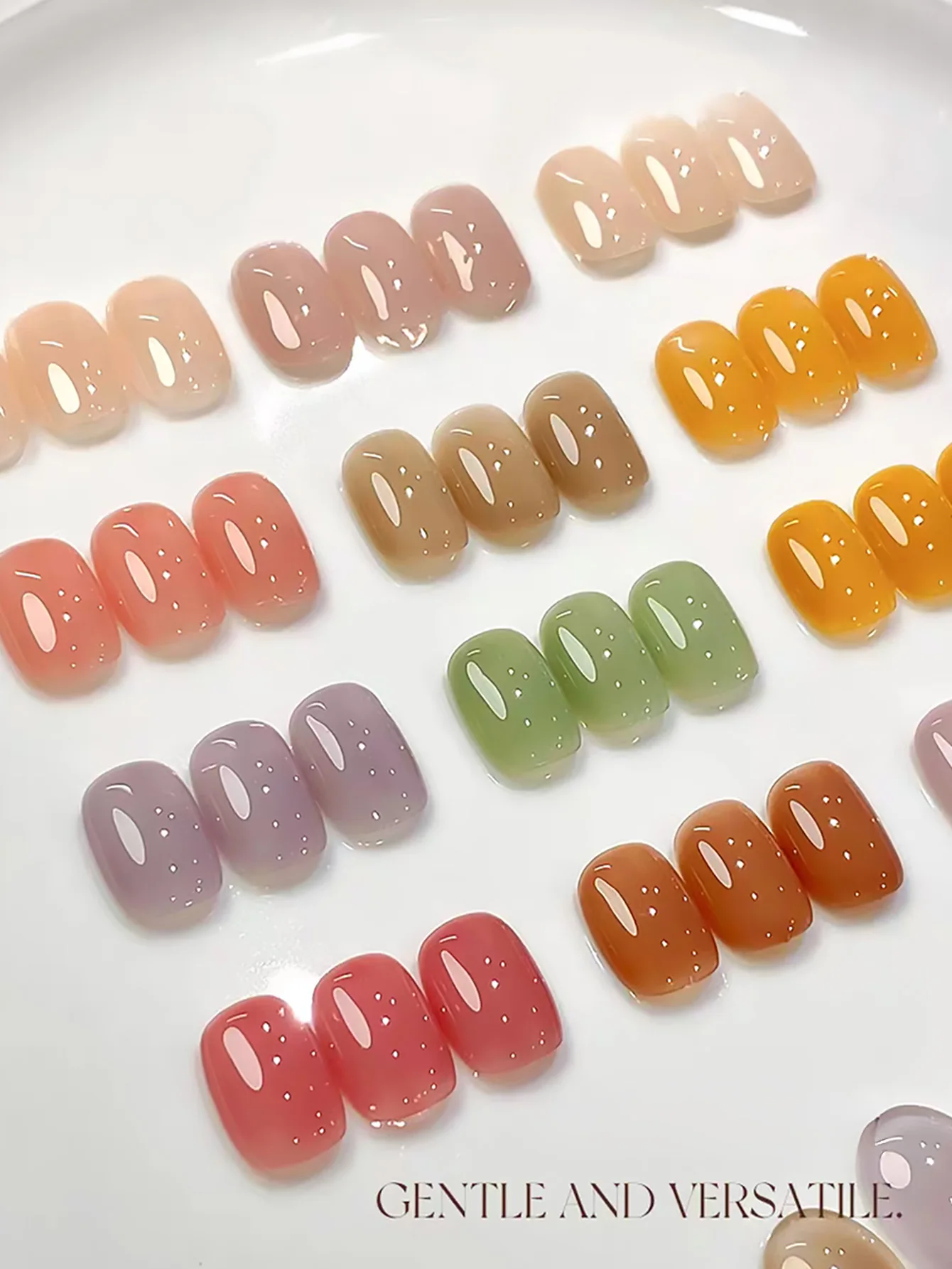 1pcs ZH Summer Pink Red Fruit Jam Nail Gel Nail Polish 2026 New Style Ice Transparent Glass Bead Nail Gel for Nail Salons