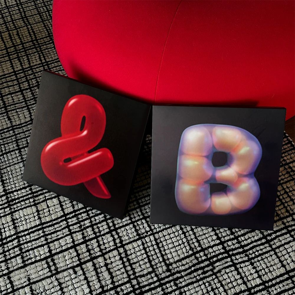 

Letter Abstract Contemporary Art Double Linked Unframed Decorative Painting for Homestay Living Room Modern Decor