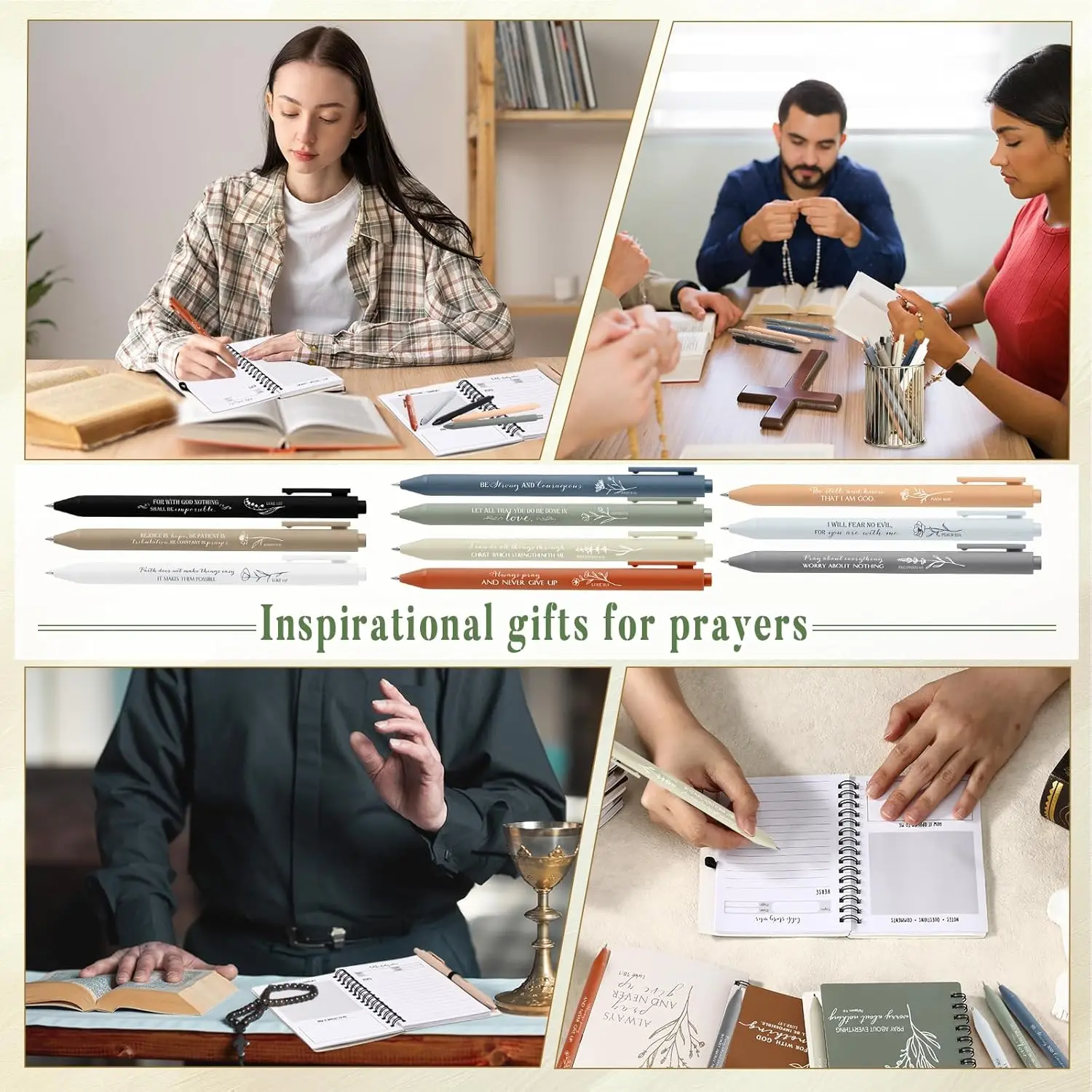 10/20/30 Stück Set Inspirierender Christlicher Stifte Großpackung Religiöse Geschenke: Bibelvers-Kugelschreiber Schrift-Geschenke – Detail 6
