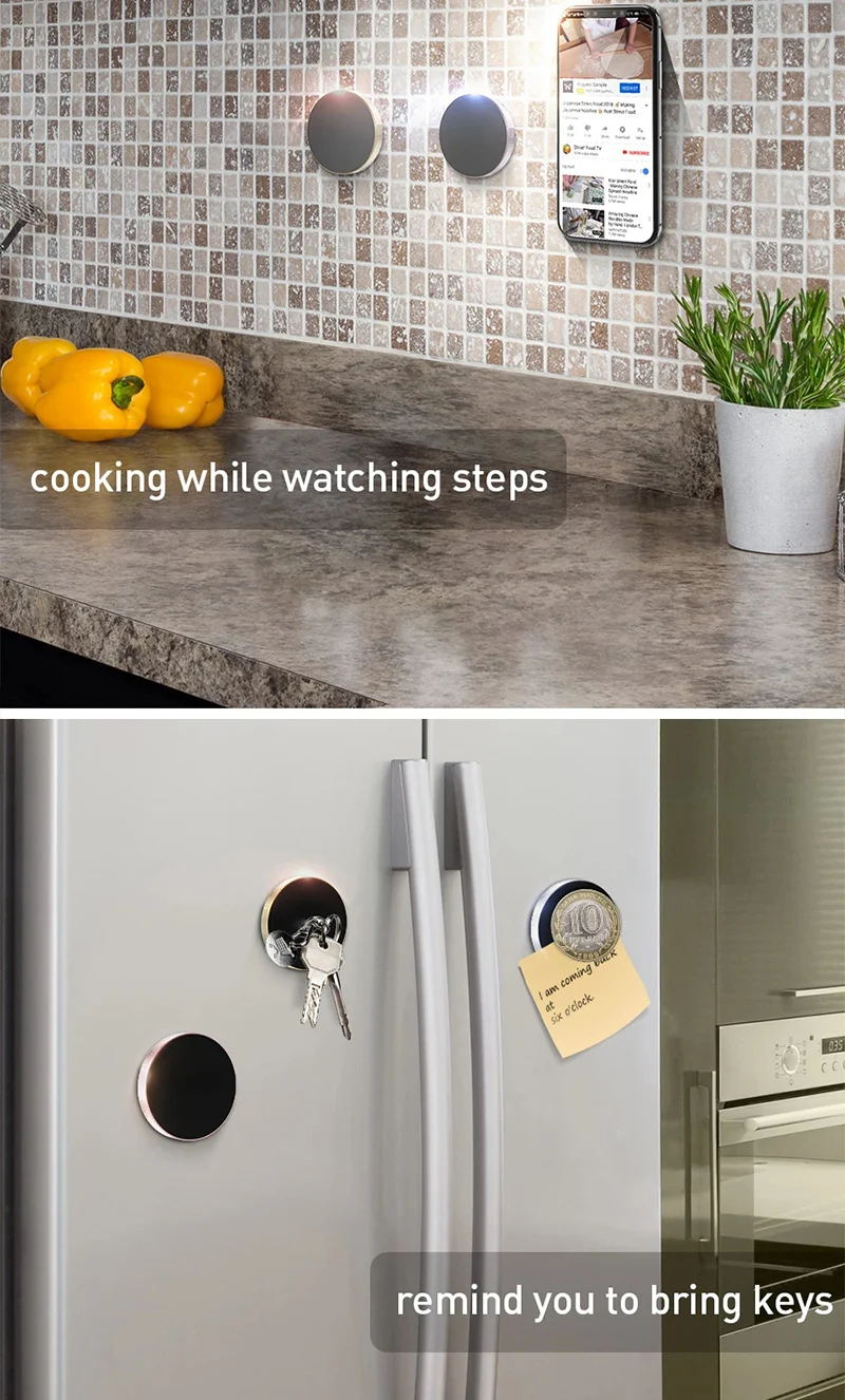 1/2 Stück Magnetische Handyhalterung fürs Auto Universelle Magnetische Halterung zum Aufkleben auf Armaturenbrett oder Wand für iPhone, Samsung, Xiaomi – Detail 11