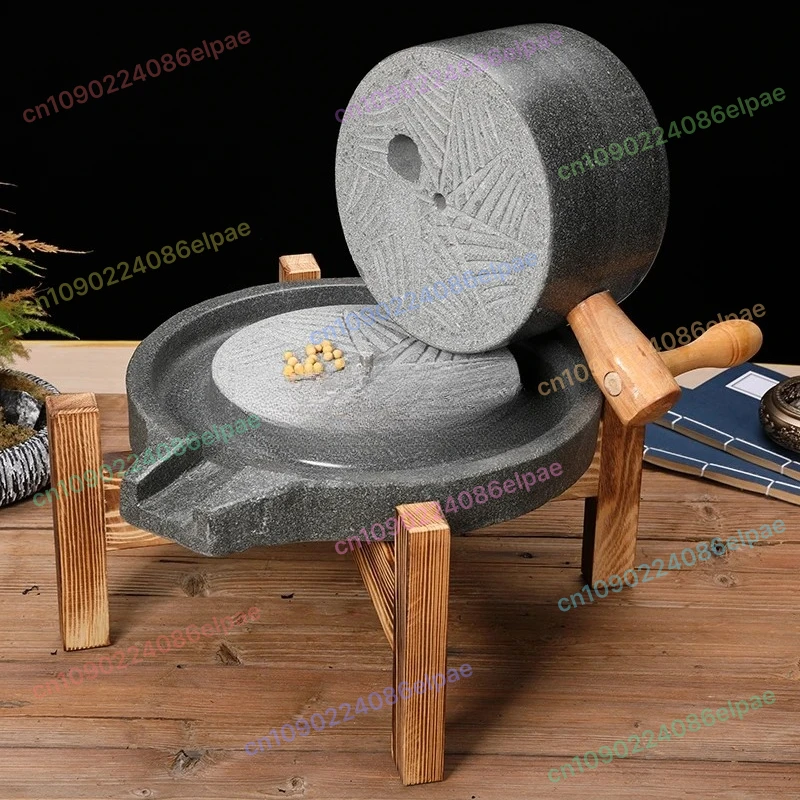 

Домашний шлифовальный станок, шлифовальный станок, соевое молоко, конопляный материал и полка для древесины старой еды, маленькие камни ручной работы