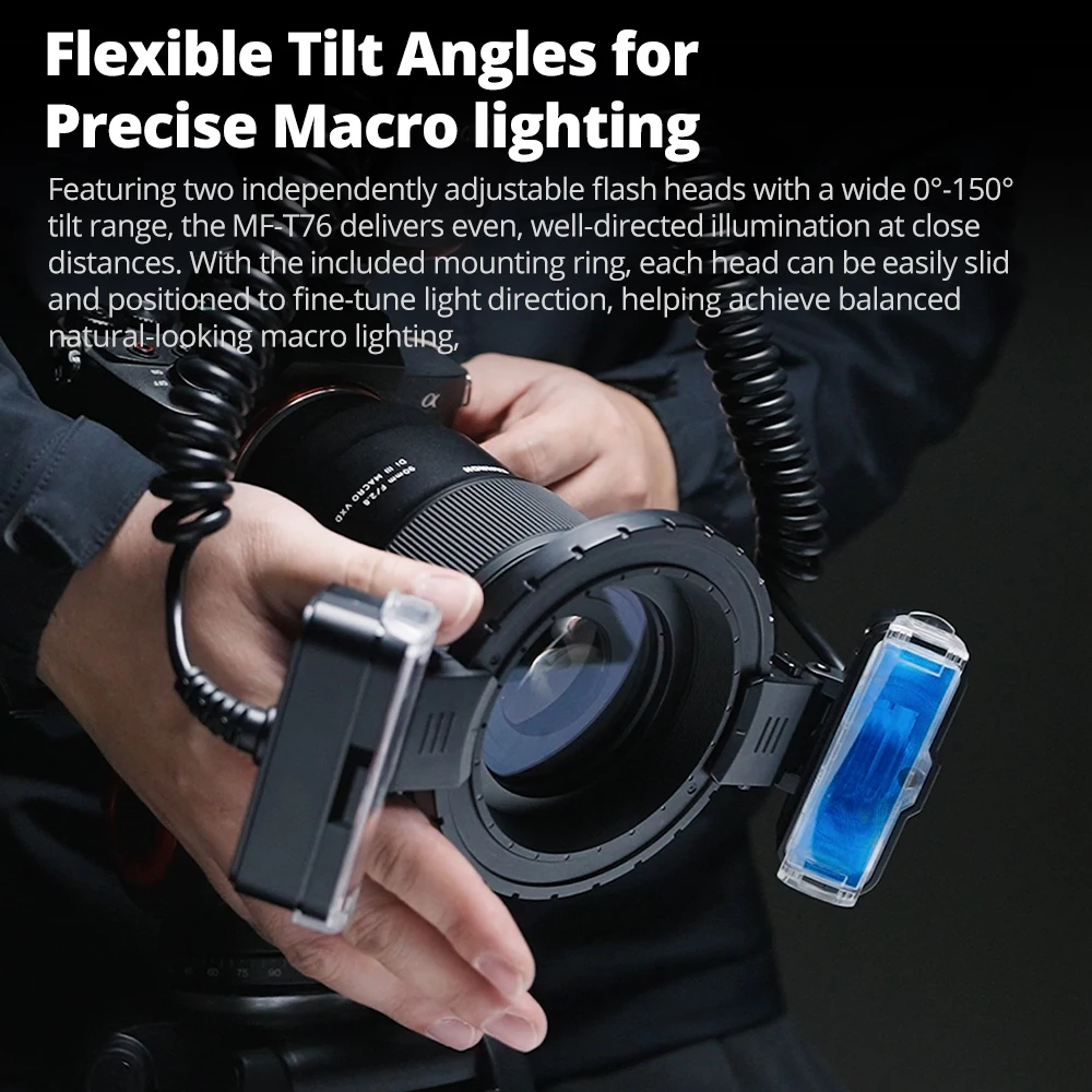 Picture 4: GODOX MF-T76 Macro Twin Flash TLL HSS Speedlite LED Light Flash Light With Diffuser for Sony Canon Nikon Camera