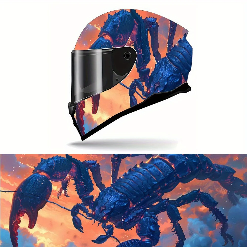 

Enchanted Scorpion Artwork Print Full Helmet Wrap Sticker Motorcycle Helmet Racing Graphic Decal Vinyl Wrap Helmet Decorative St