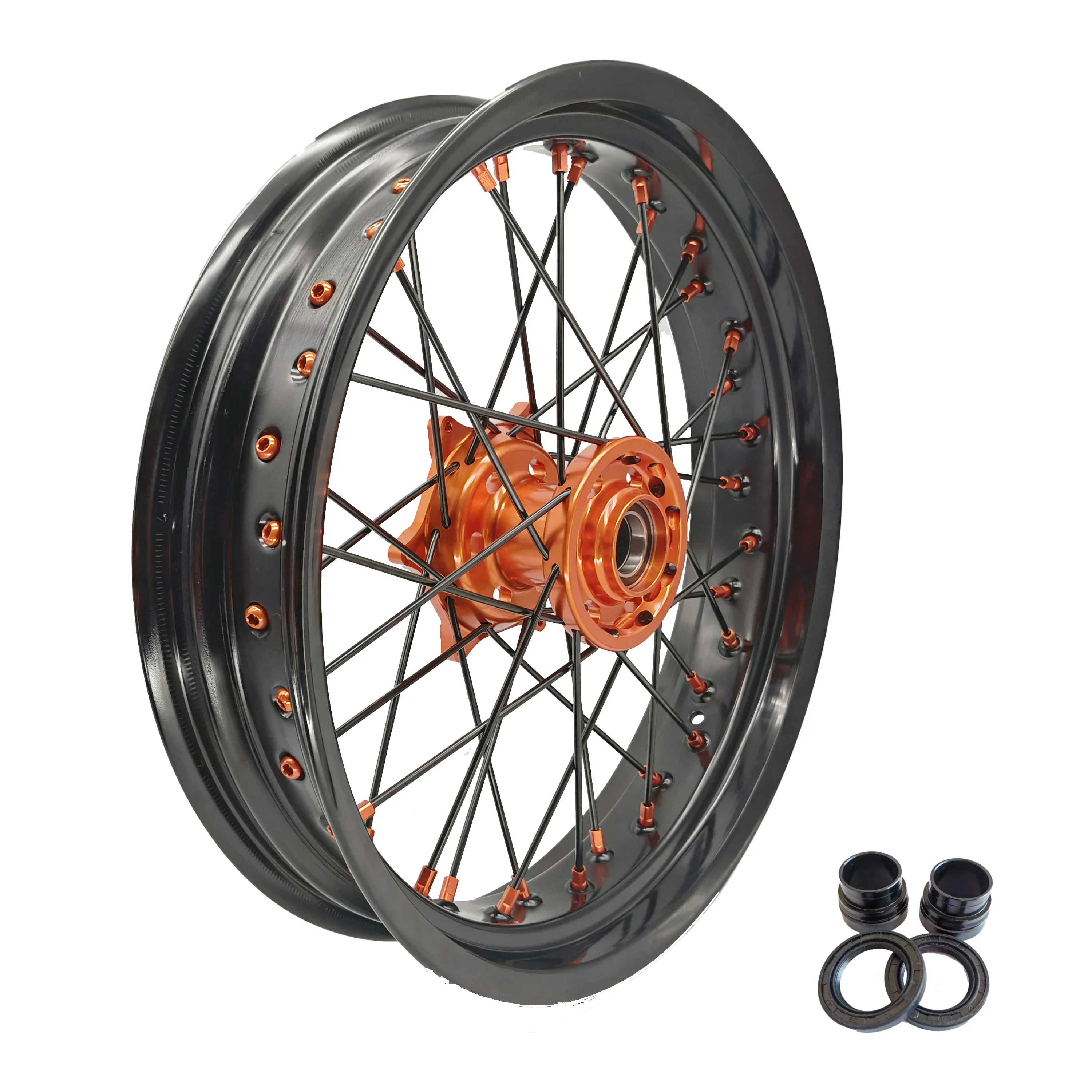 17 Inch Front Motorcycle Spoke Wheels Supermotor Wheel Rims