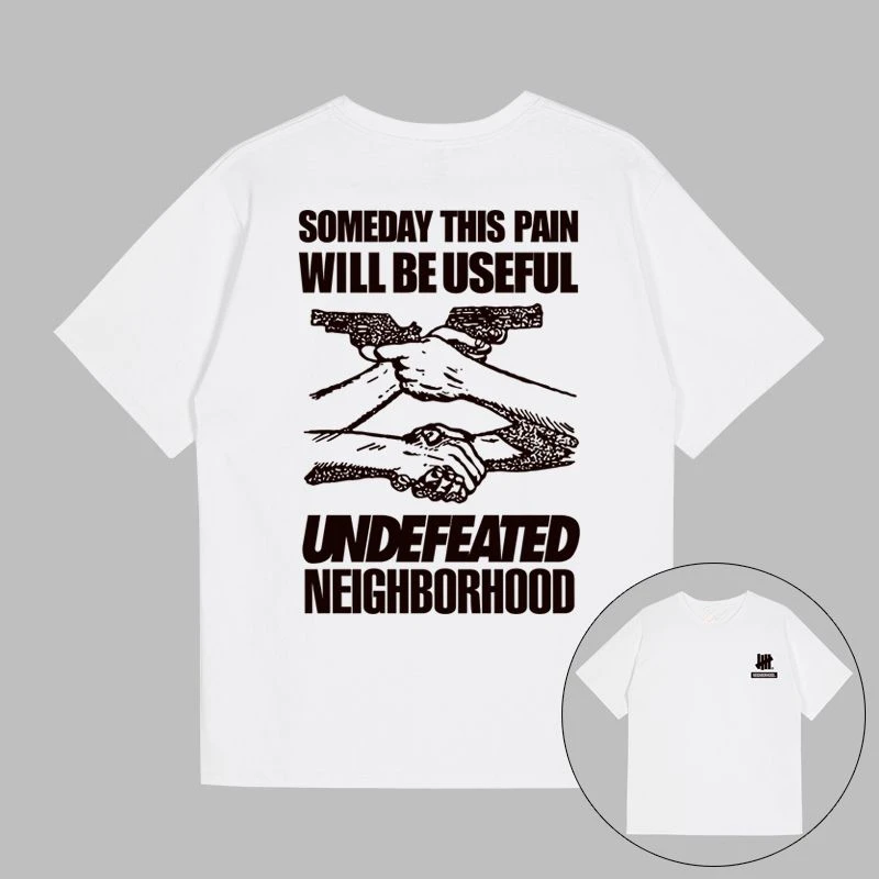 Rare UNDE Summer FEATED New Short-sleeved T-shirt Men and Women All Match Couples Fashion Brand Casual Half Sleeve