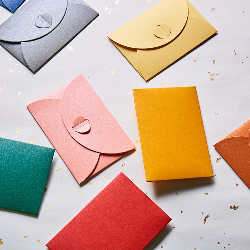Small Pearl Paper Love Gilt Envelope Color Envelope Wedding Invitation Envelopes