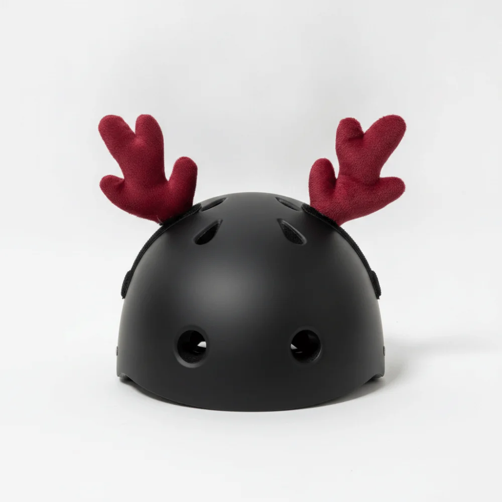 Creative Motorcycle Helmet Decoration 3D Self-adhesive Christmas Antlers Helmet Decor Plush Embossing DIY