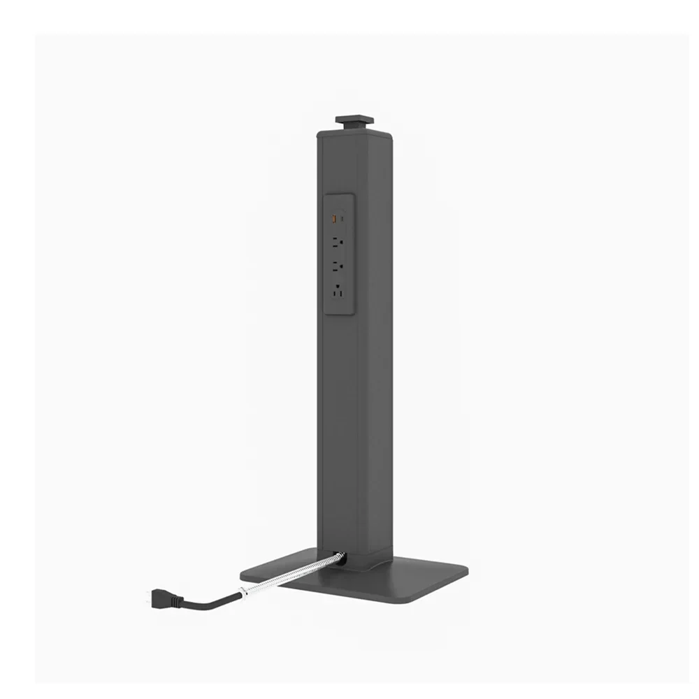 OMNI Commercial Use Freestanding Charging Station with 3 AC Outlets and USB-A and USB-C Ports Power Hub