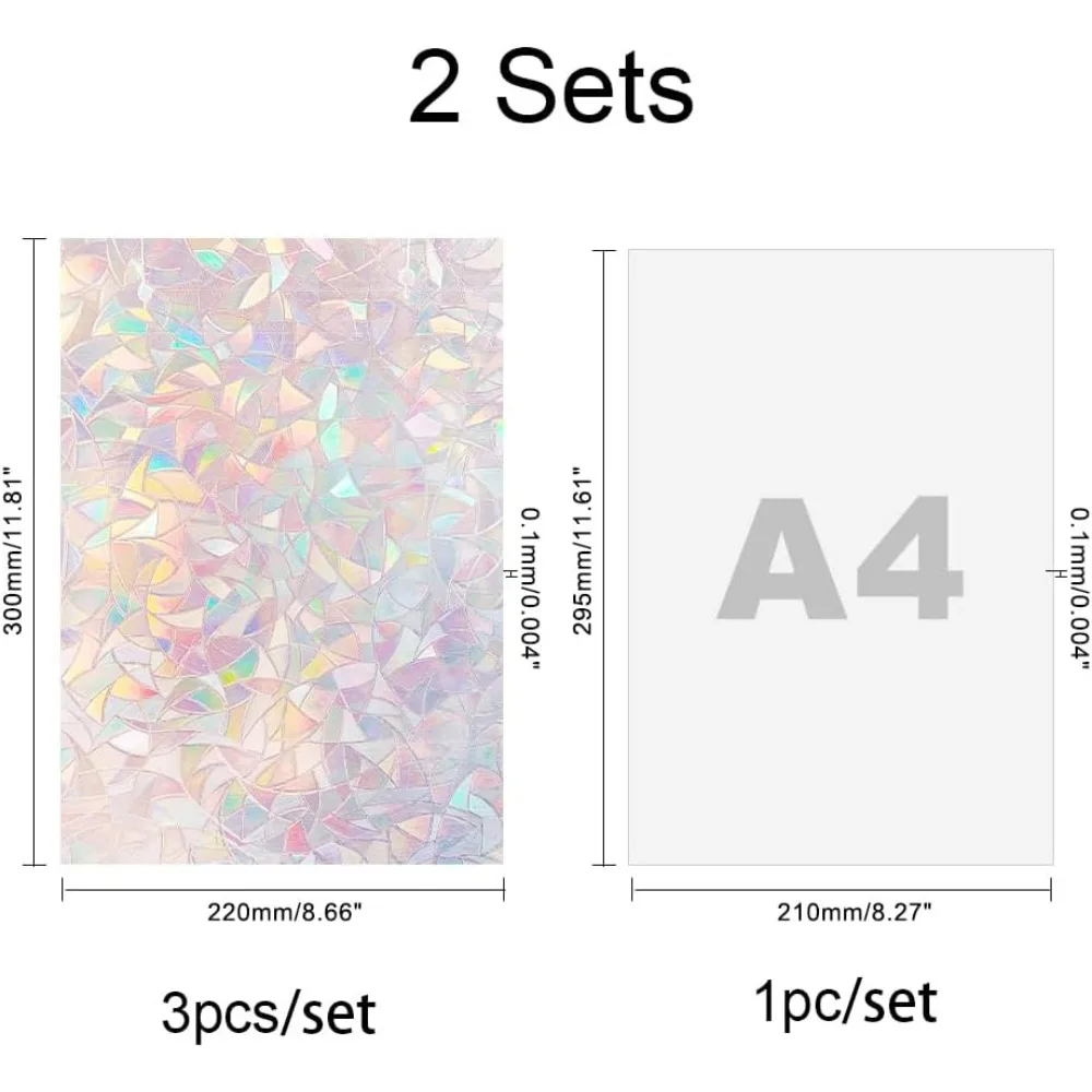 38 Pcs Anti-Collision Window Decals Non Adhesive Vinyl Window Stickers Suncatcher Stickers Rainbow Window Clings Bird Strikes