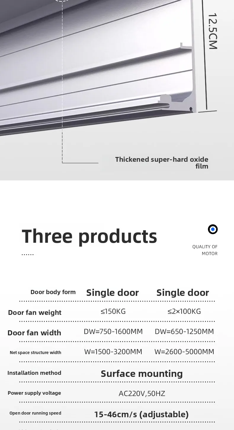 Automatic door motor complete unit electric glass translation induction push-pull track control accessories