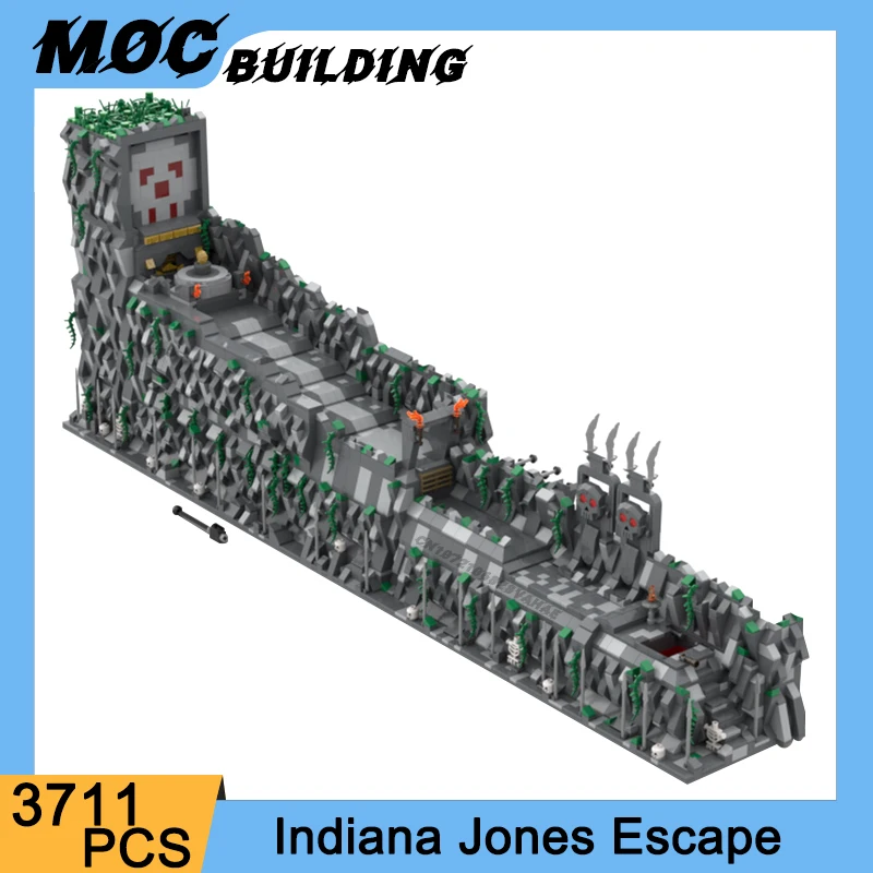 MOC Classic Movie Tomb Adventure Escape A Wall Boulder Iconic Scene Model Building Blocks Bricks DIY Assembly Toys Xmas Gifts