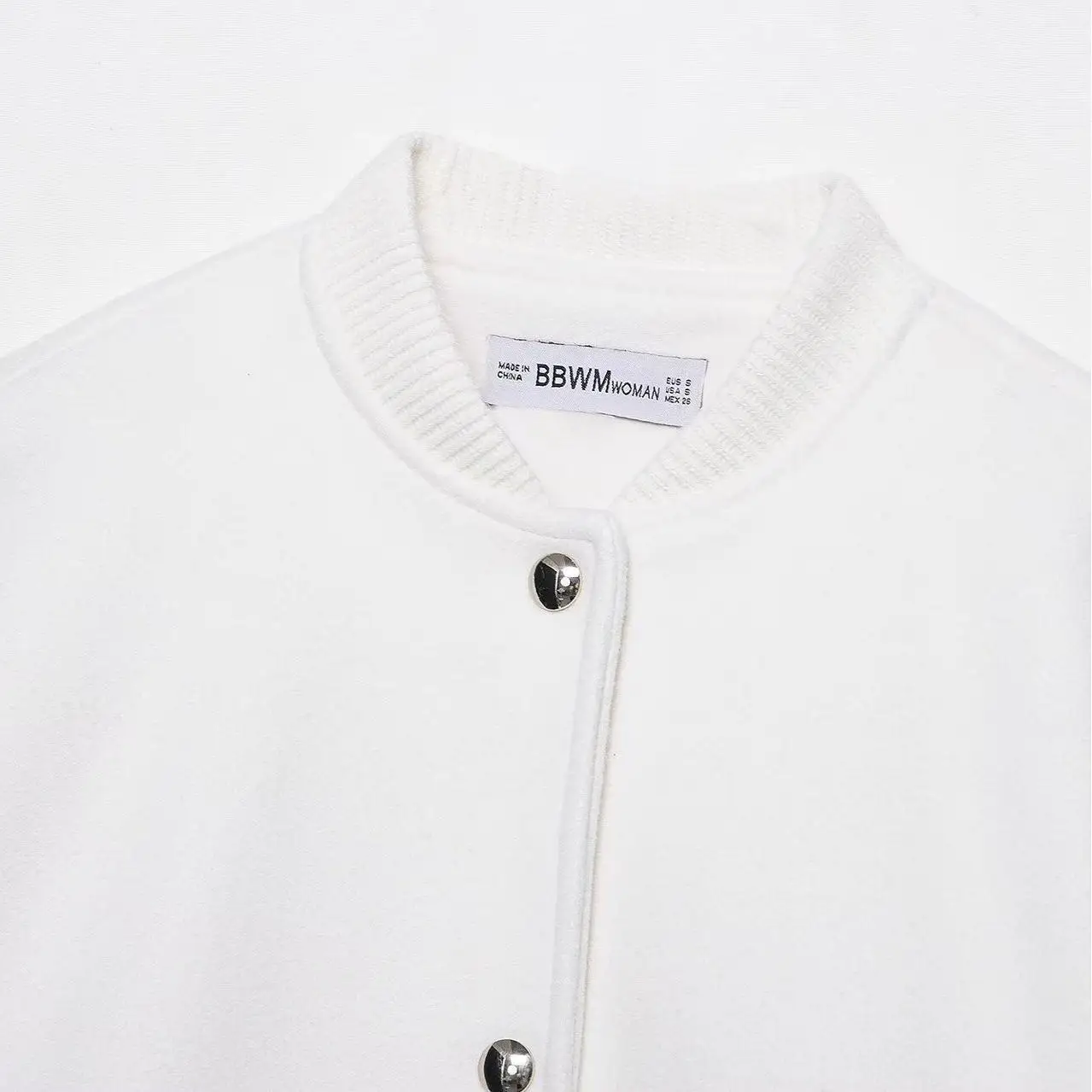 Z Feng 2025 New White Ele Women's Button Stand Collar Pilot Jaet Outerwear SF009-6783 Pure Color Autumn Faion Ladies view 3