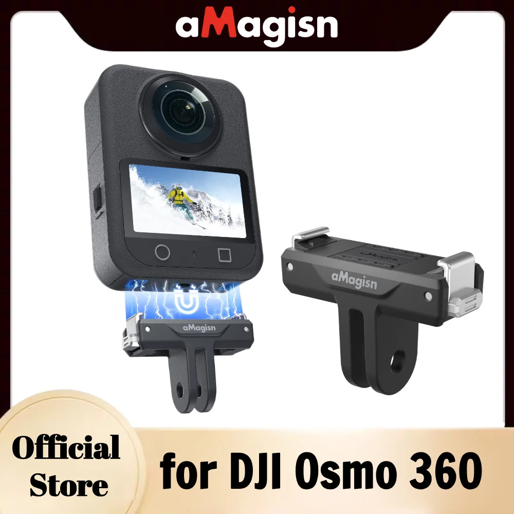 

aMagisn Quick Release Mount for DJI Osmo 360 , Plastic Magnetic Base with Secure Claw-Lock Adapter for Osmo360 Accessories