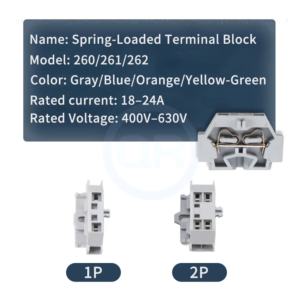 (5 Pcs) FJ5-1.5/2.5/4 FJ5A-1.5/2.5/4 Cage-type 260-361/331 1.5mm² spring-loaded terminal block 261-301 miniature 262 4mm² wire