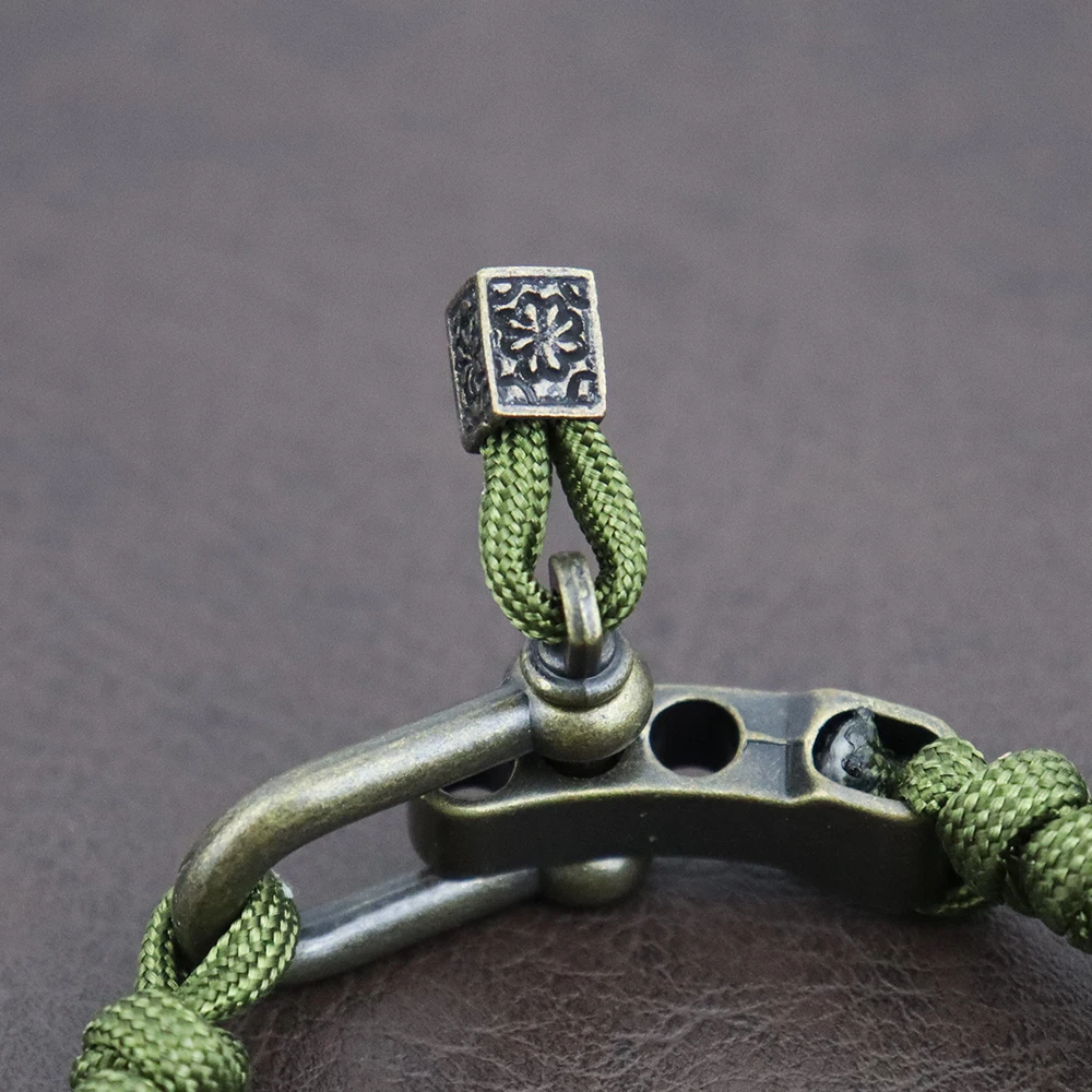 Retro Men\'s Skull Handmade Bracelet Gothic Skeleton Adjustable Woven Bangle Punk Motorcycle Amulet Jewelry Accessories Wholesale