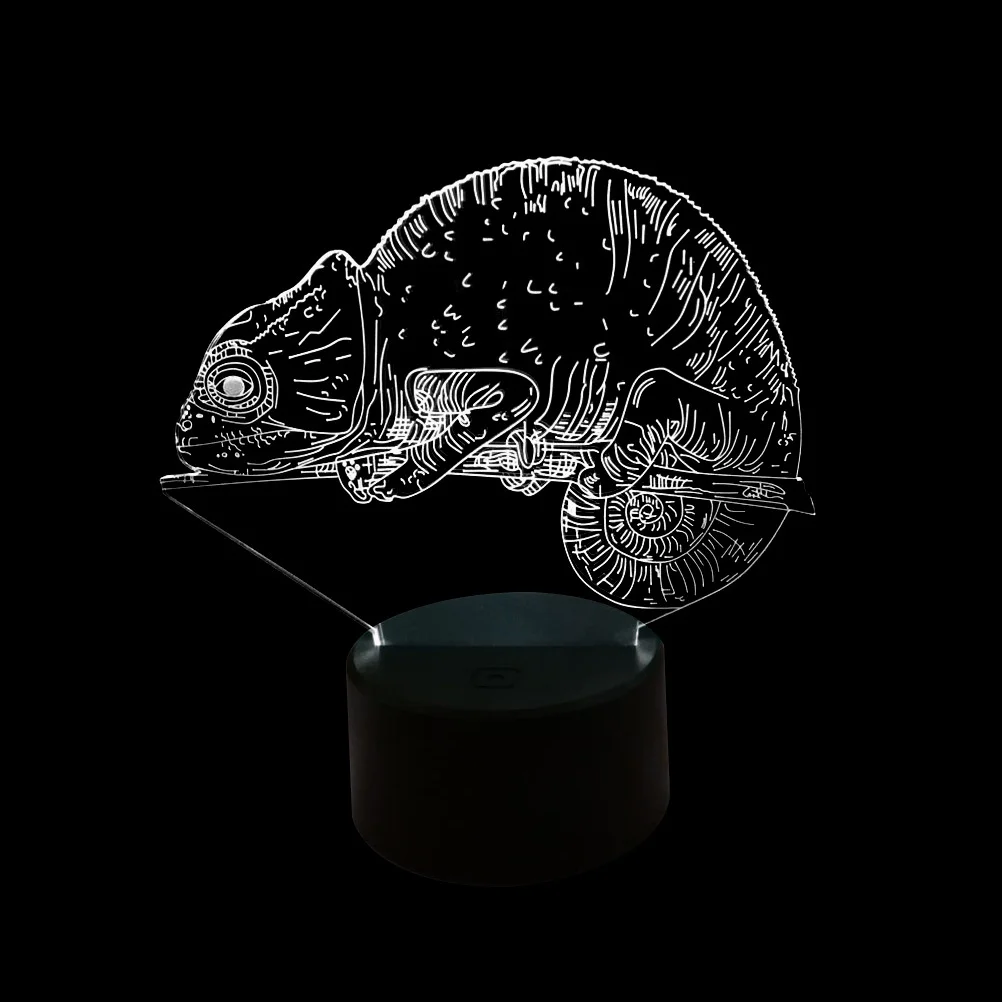 3D ضوء الليل LED 7 ألوان قاعدة سوداء اللمس التبديل مصباح للزينة غرفة نوم حزب مهرجان الزفاف ضوء الليل الصغيرة #1