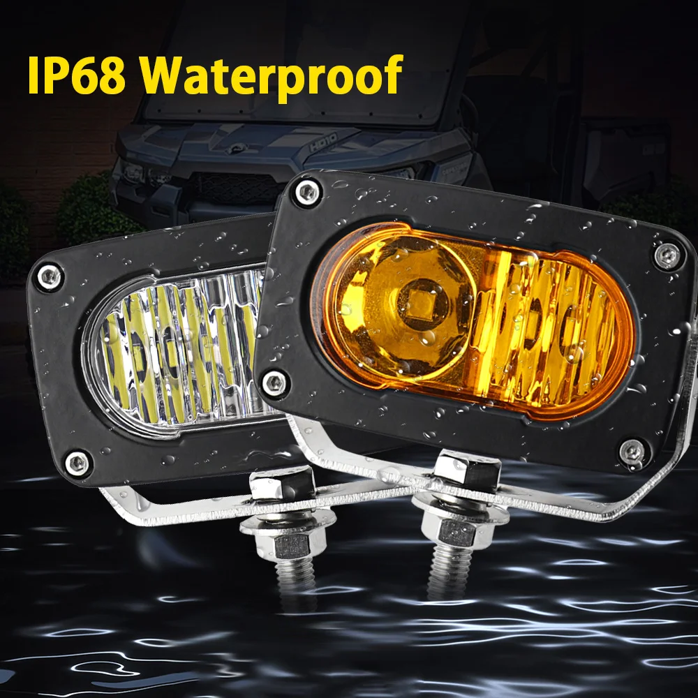 20 W LED-Arbeitspads, Tagfahrlicht, Autofahren, Nebelscheinwerfer, 7,6 cm, Combo-Beam-Flut für Pickup, Offroad, 4 x 4, SUV, ATV, LKW, Motorrad – Detail 3