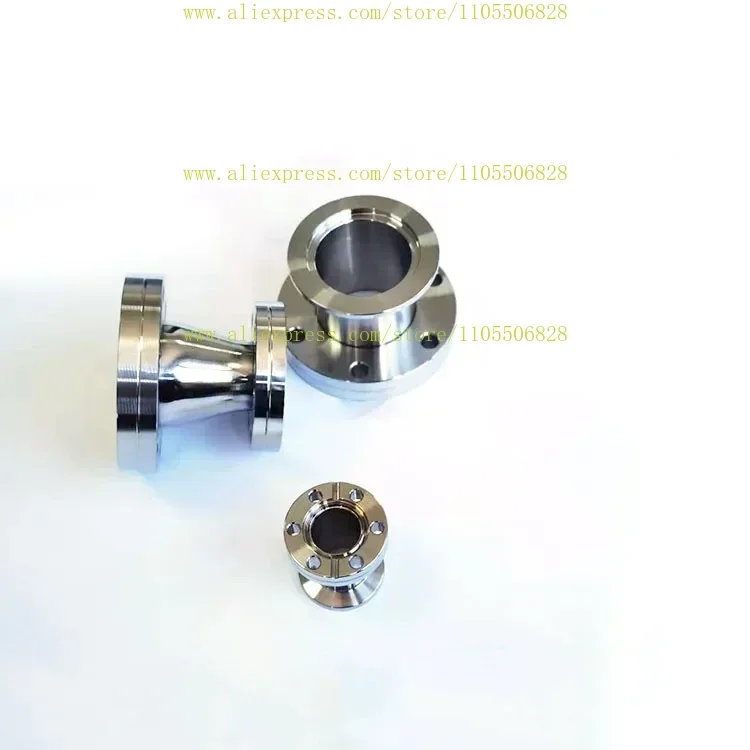 CF-KF vacuum 304 stainless steel reducing flange joint accessories, conical reducing joint, vacuum reducing pipe joint pipe