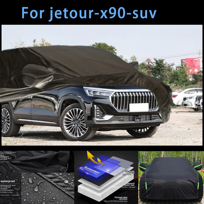 

For jetour-x90-suv Outdoor Protection Full Car Covers Snow Cover Sunshade Waterproof Dustproof Exterior Car accessories