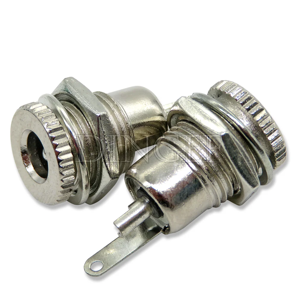 10PCS/lot DC Power Jack Socket Connector 5.5*2.1mm 3.5x1.3 Male Female DC005 DC022 DC099 DC plug socket Nut Panel Mount Adapter