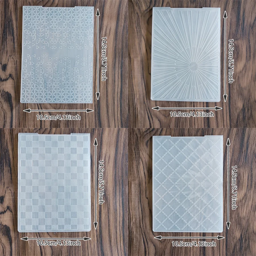 Abstrakte Muster 2D/3D geprägte Ordner, Kunststoff-Prägeordner für die Kartenherstellung, Prägevorlage für Scrapbooking