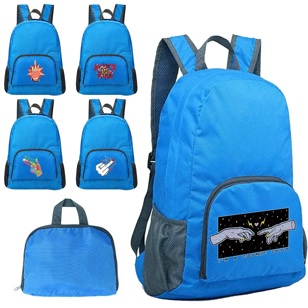 

Portable Folding Backpack New Pattern Printing Folding Hiking Bag Ultra-light Outdoor Cycling Travel Backpack