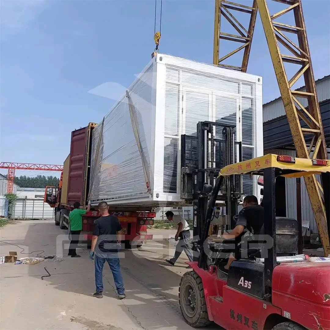 40FT منزل حاوية مسبقة الصنع متنقل وحدات جاهزة منازل صغيرة 3 غرف نوم منزل محمول قابل للتوسيع مع حمام مطبخ