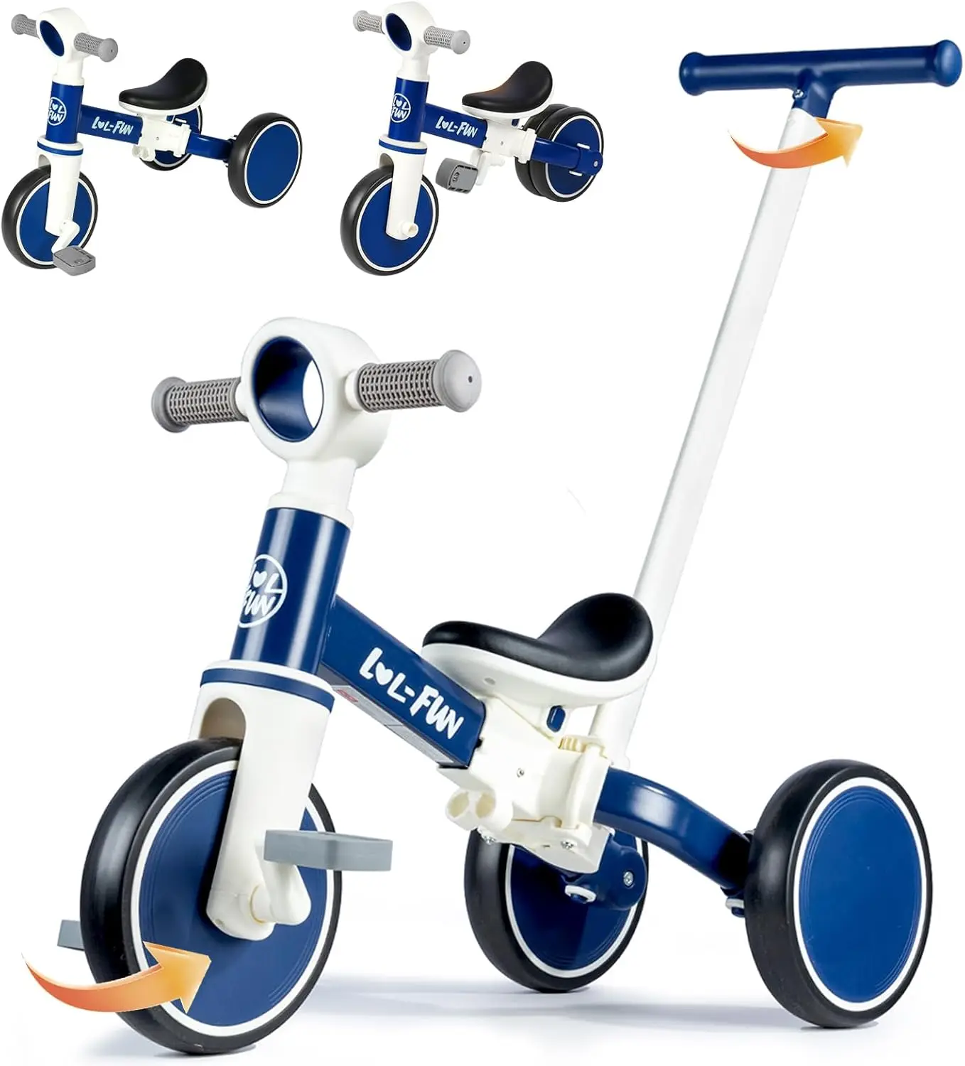 5 In 1 Peuter Driewielers Voor 1-3 Jarigen Jongens Meisjes Speelgoed Met Ouder Stuur Push, Baby Balans Fiets 1 Jaar Oude Kids Gi