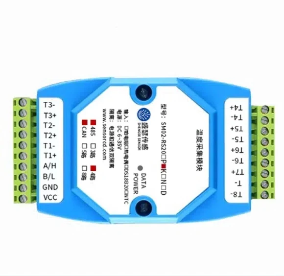 1-8 channel K thermocouple temperature acquisition module CAN to 485 isolation industrial grade transmitter Modbus