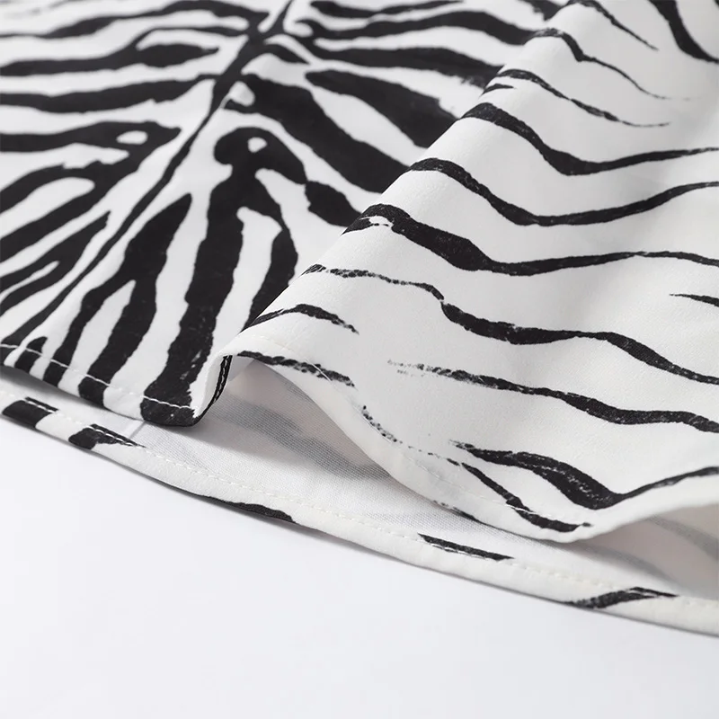 Damen-Herbstrock mit Zebra-Print, modisch, hohe Taille, schmal geschnitten, vielseitig kombinierbar, langer Rock, Damenmode 2026, schicker Winter-Look, Streetwear für Damen – Detail 4