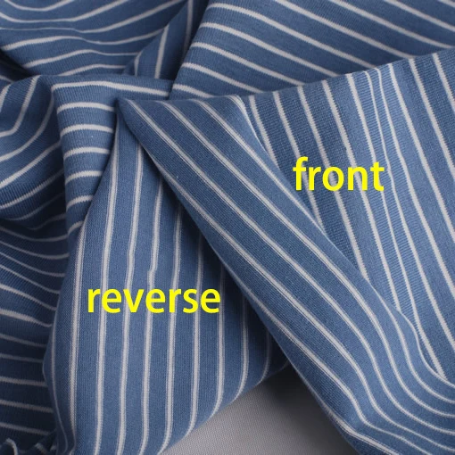 50*165cm Striped Cotton Fabric Stretchy Spandex And Cotton Fabric DIY Sewing T-shirts Dress Fabric By Meter