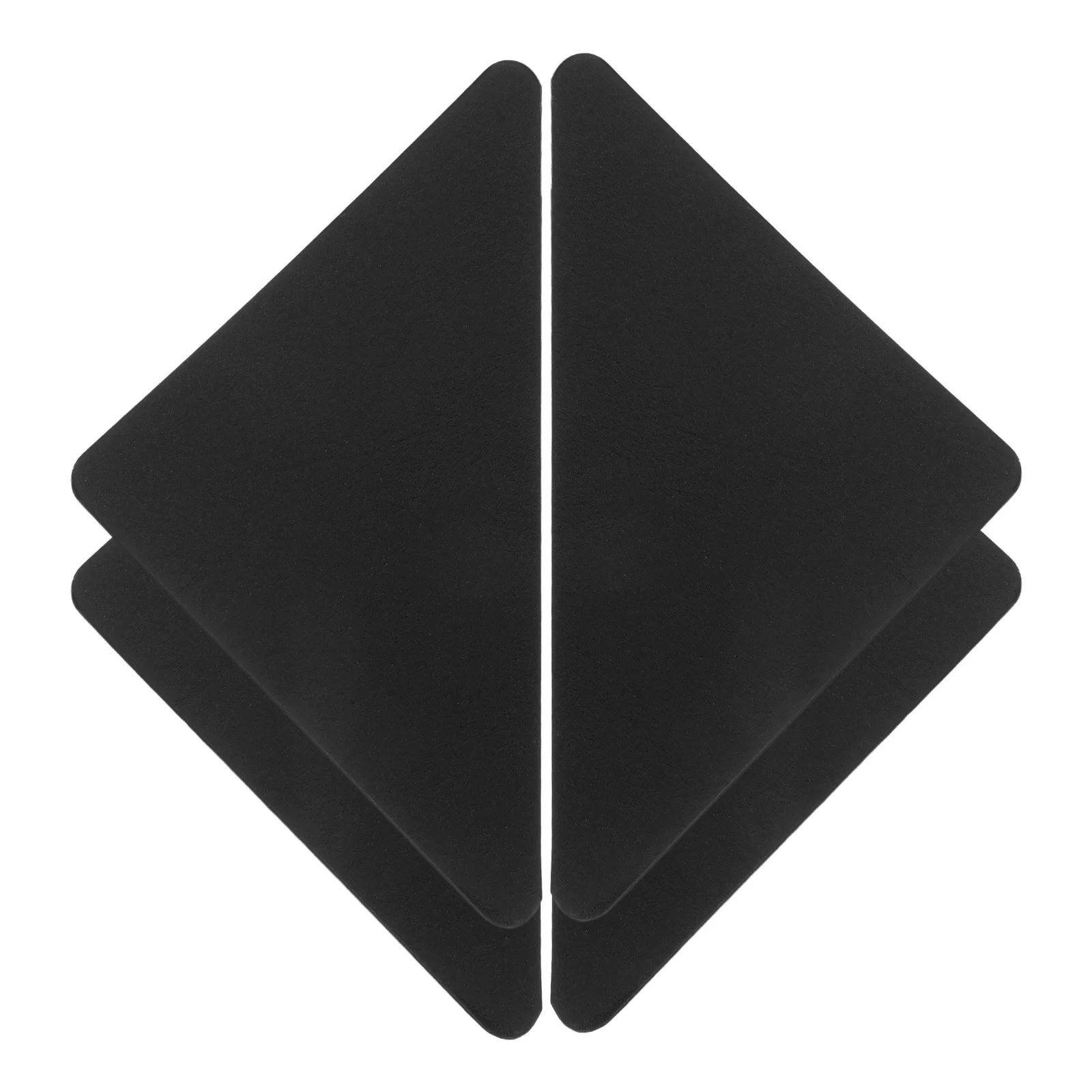 4 Stück Anti-Rutsch-Teppich-Pad, schwarzer Dreieck-Greifer, waschbares Nano-Klebeband, doppelseitiges Klebeband für Teppiche, Holzboden, halten Teppiche an Ort