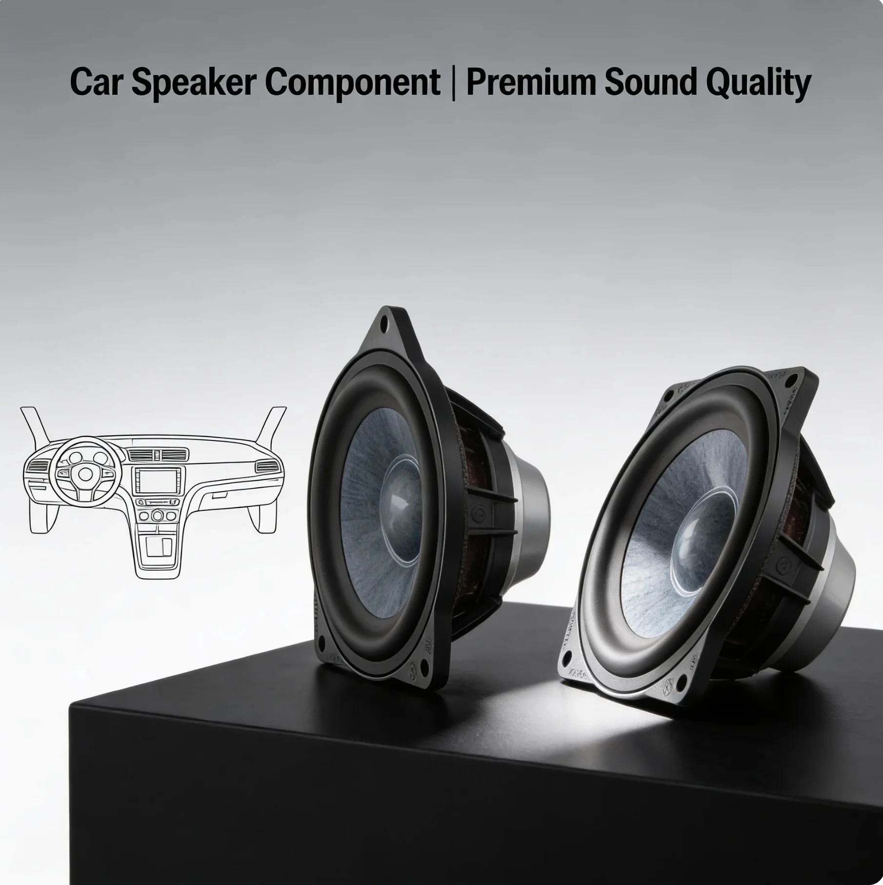 

Xuming 105 Universal 4 Inch Midrange Speaker for Car Door/Dash Mount 20W/40W Audio System Refitting