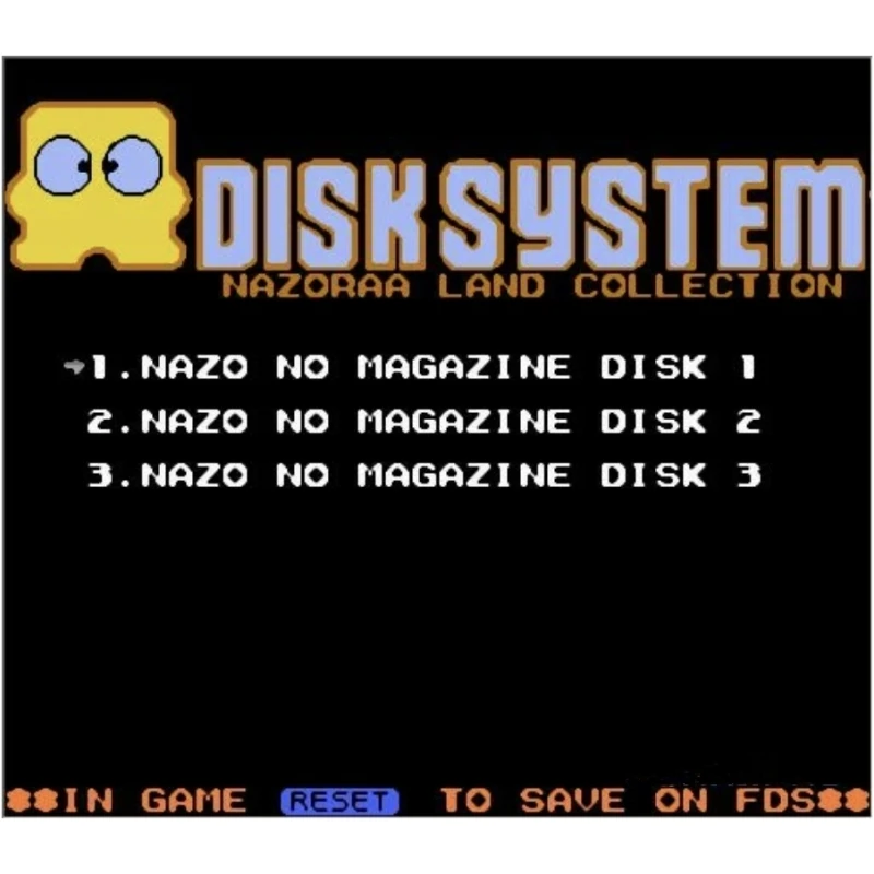 Nazo no Magazine Disk #1 - 3  Japanese ( FDS Emulated ) 60 Pins Retro Game Cartridge for FC Console 8 Bit Video Game Card