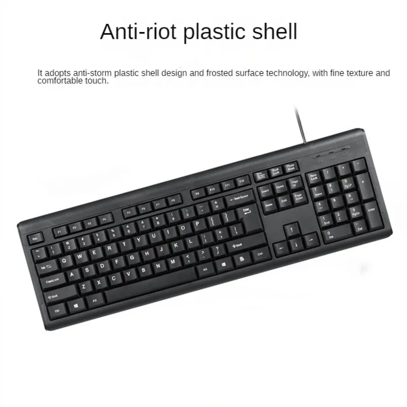 Original IHOYI Wired Keyboard Old-Fashioned Regular Desktop Laptop Keyboard Silent 104 Button Keyboard Durable for Office Games