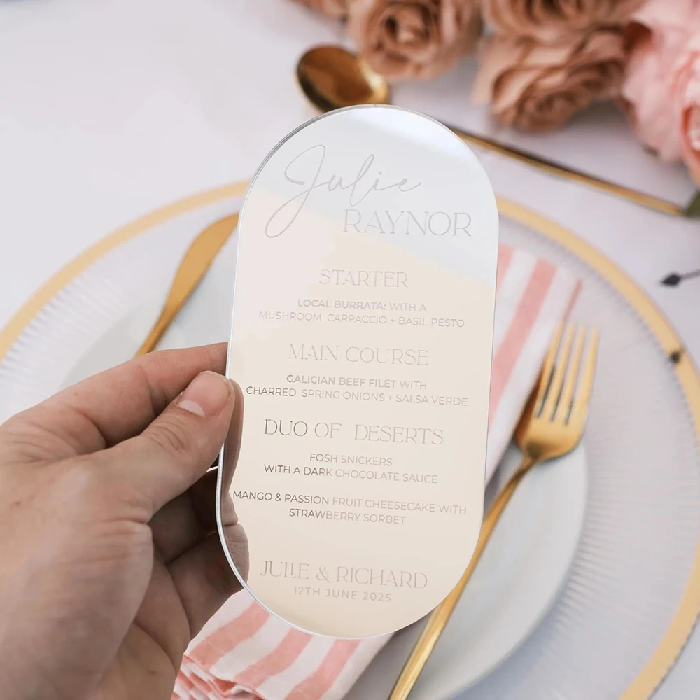 

Personalized Elegant Acrylic Wedding Menu Acrylic Gold Invitations Custom Acrylic Invitation Luxury