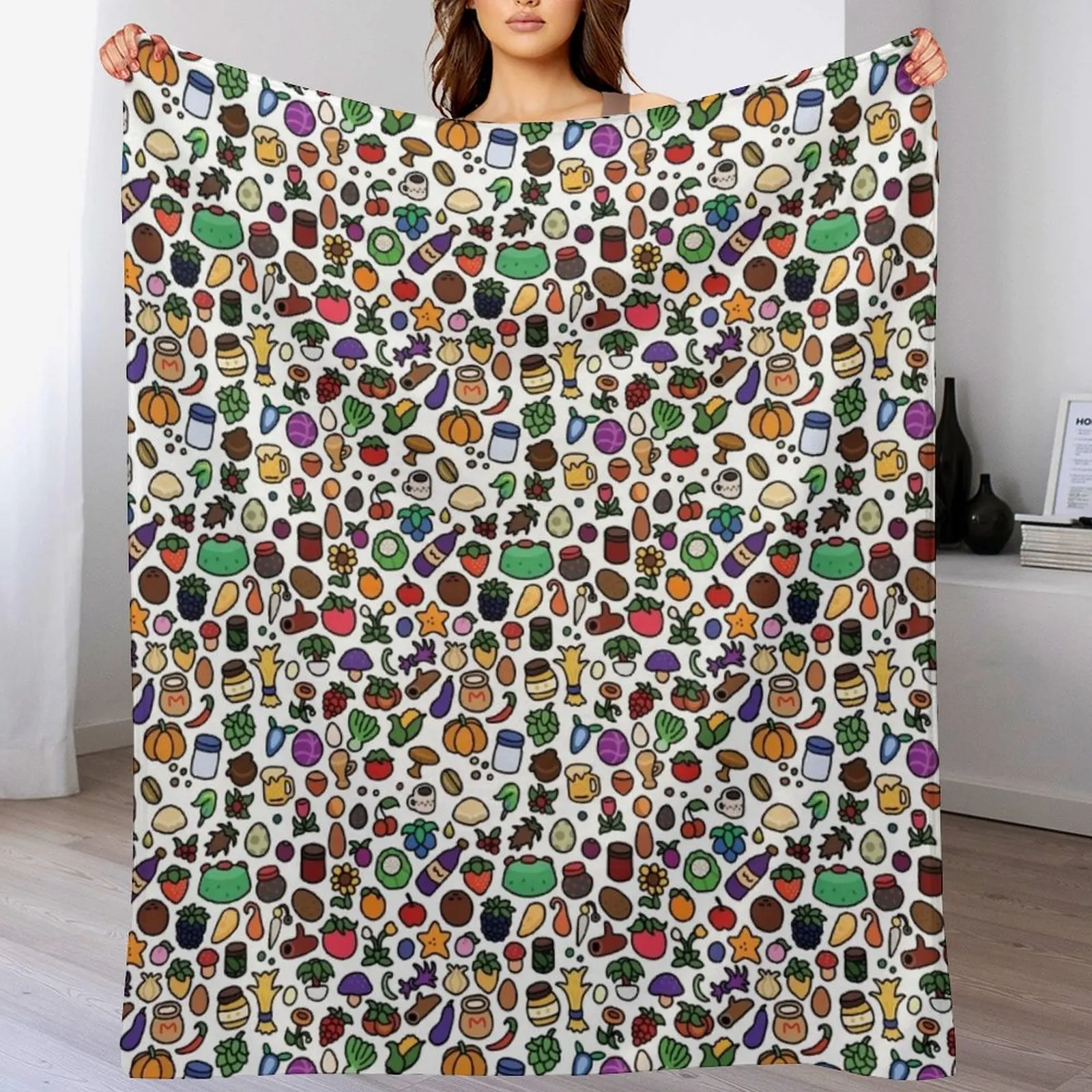 

Farming Bundle Throw Blanket Cozy Light Blanket for Travel Camping Picnic