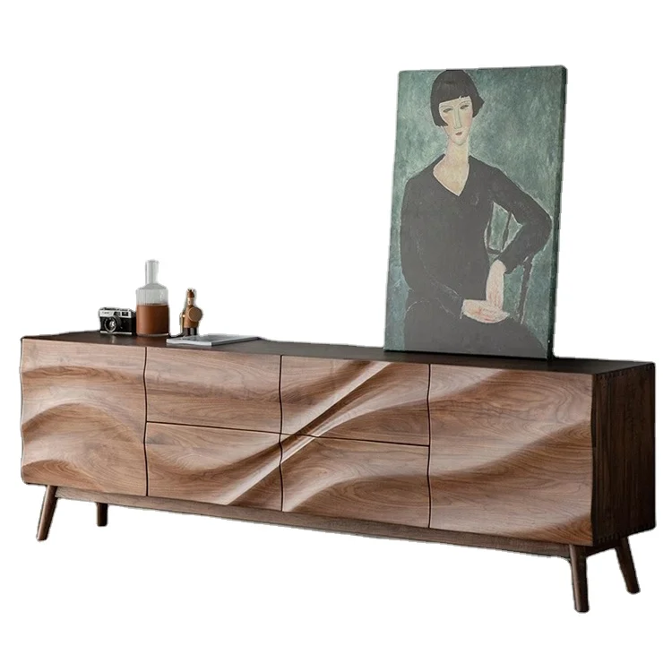

# Wholesale Modern Luxury Living Room Furniture Wood TV Cabinet Stand with Glass TV Lift for Apartment or Home Use