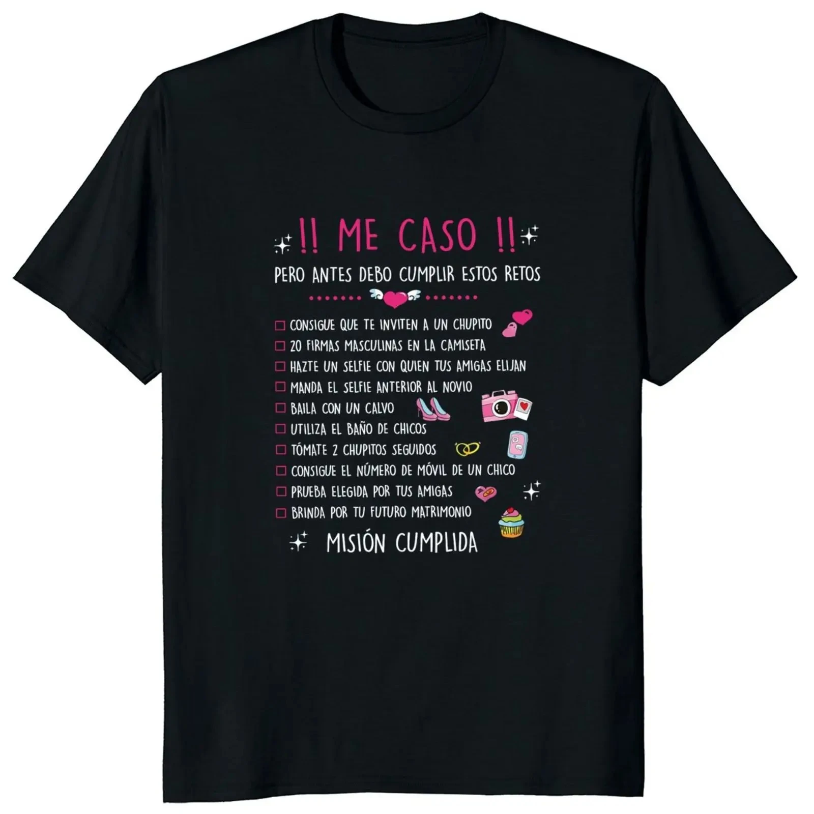 تي شيرت نسائي لاختبار حفلة واحدة تحدي العروس هدية مضحكة تي شيرت علوي كاجوال للسيدات