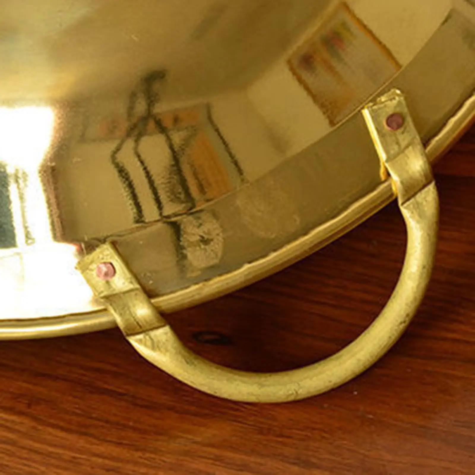 

Латунная многофункциональная кастрюля-сотейник с двойными ручками, легко моющаяся, для приготовления пищи, для кухни, семейных встреч и домашнего использования