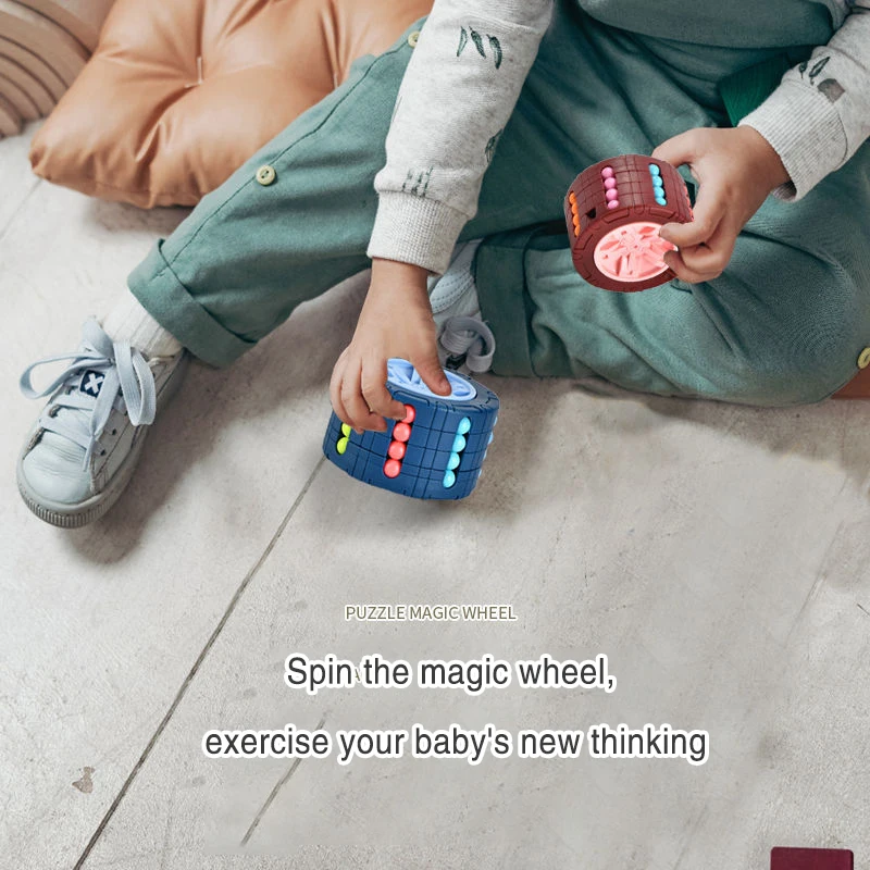 Obracająca się kostka magiczna fasolki Fidgets Fidgets zabawka Kids Adults destress Relief gra logiczna edukacyjne dla dzieci