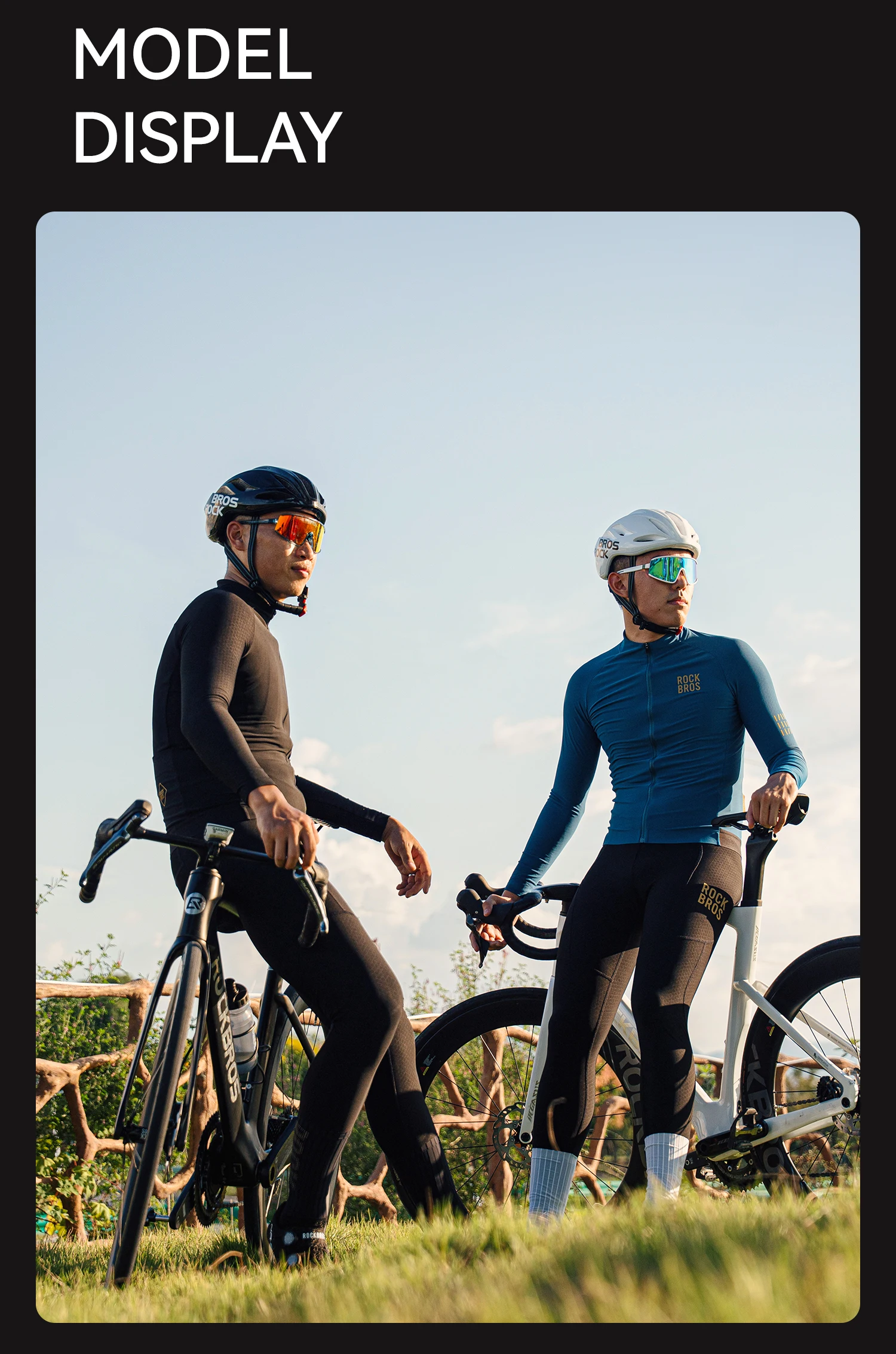 ROCKBROS Winter-Radtrikot für Herren, hochelastisches Diamant-Thermo-Fleece-Fahrradjacke, rutschfest, bequeme Fahrradbekleidung – Detail 12