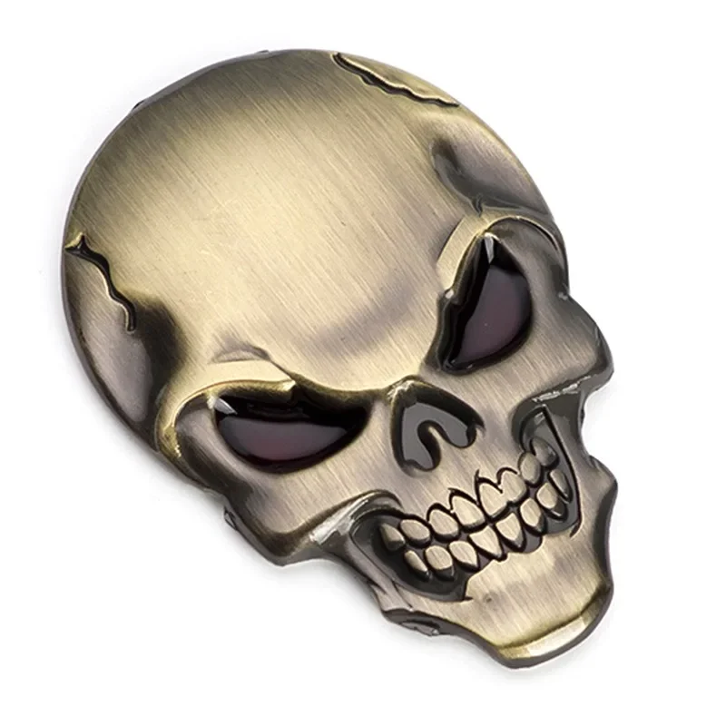 3D metal Skull Skull Car sticker Personality Creative decorative truck tag badge Styling decorative sticker accessories