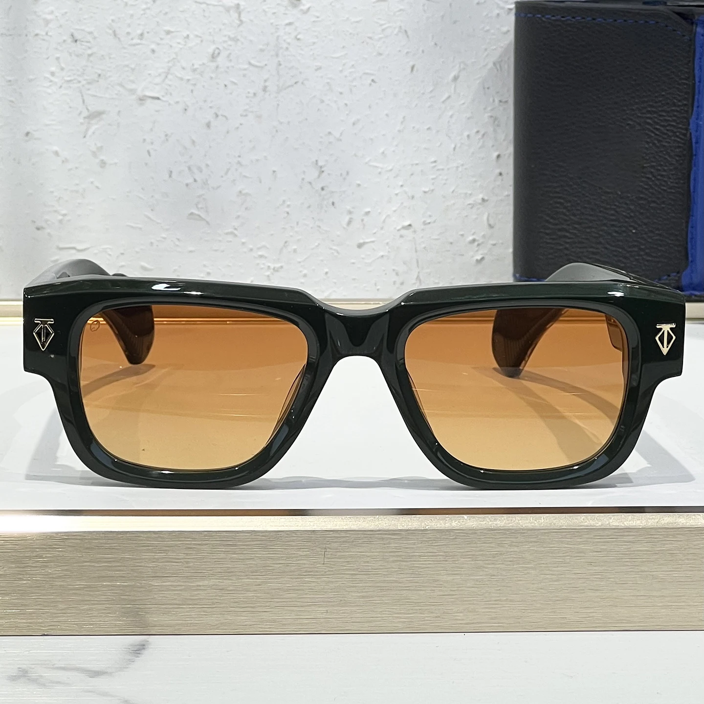 

TAYCAN designer Japanese handmade square business gradient sunglasses for men vacation casual black sunglasses for women driving