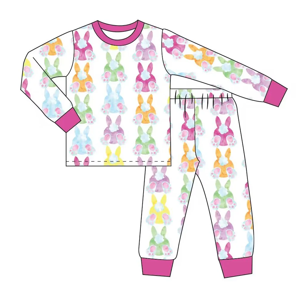 

pajamas for kids girl easter girls pyjamas long sleeve pjs for girls fashion girl pajamas set boutique pajamas wholesale