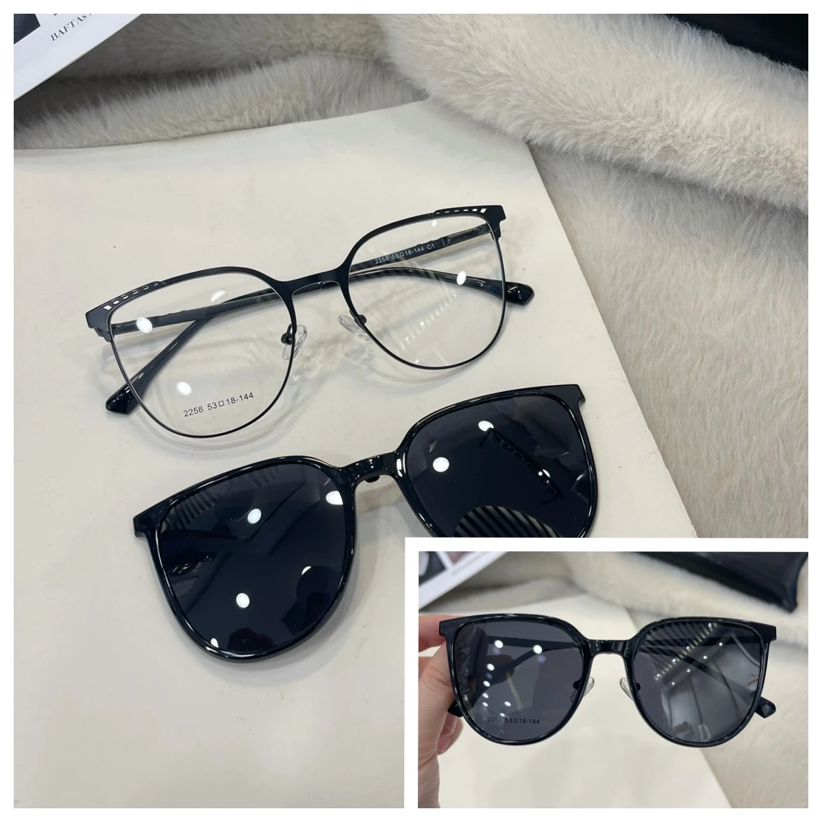 Polarized Sunglasses Clip-on Magnetic Eyeglasses Clip on Sunglasses Men Women Sun Glasses Eyeglasses Lens Clear Driving