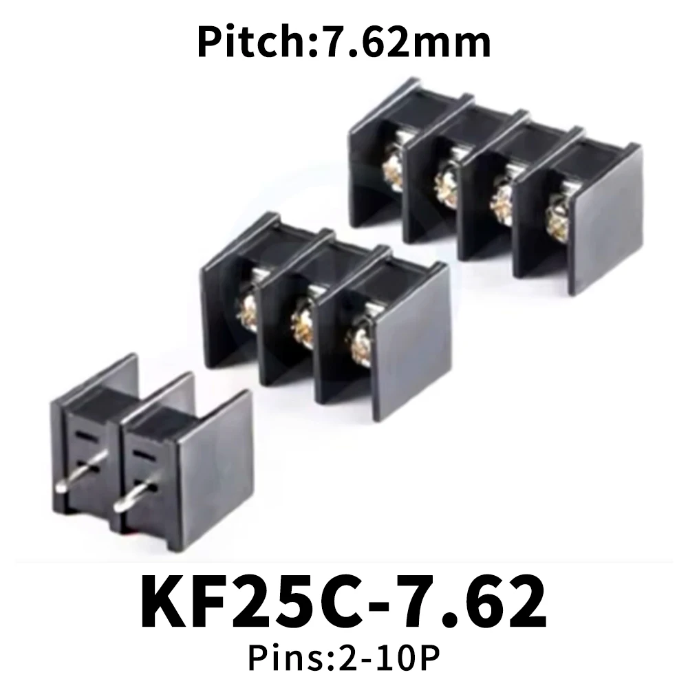 (10 pcs) KF25C-7.62mm Direct Plug 7.62mm Pitch Fence Type Terminal Block Medium Pin Position KF25C 7.62 2~10Pin